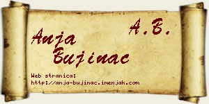 Anja Bujinac vizit kartica